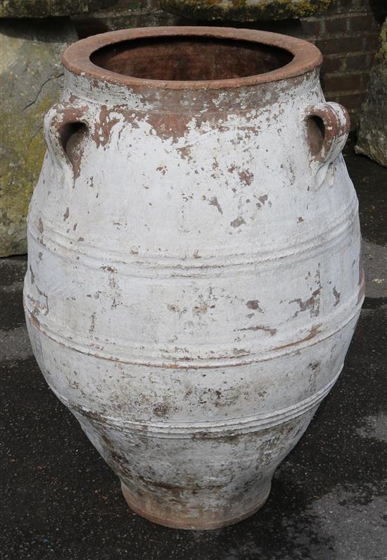 Large terracotta garden vase